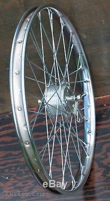 26 front wheel with drum brake hub