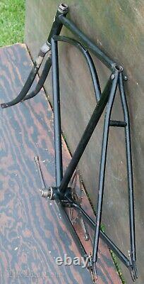 1920 Iver Johnson Bicycle Truss FRAME FORK CRANK Vintage ArchBar Wood Wheel Bike