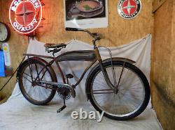 1930s ELGIN PREWAR MENS TANK BIKE RAT ROD JC HIGGINS SCHWINN TWIN 1939 VINTAGE