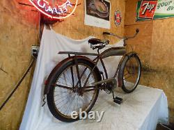 1930s ELGIN PREWAR MENS TANK BIKE RAT ROD JC HIGGINS SCHWINN TWIN 1939 VINTAGE