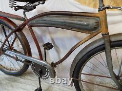 1930s ELGIN PREWAR MENS TANK BIKE RAT ROD JC HIGGINS SCHWINN TWIN 1939 VINTAGE