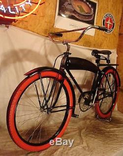 1930s ELGIN PREWAR TANK BIKE DROPSTAND RACK TWIN SCHWINN VINTAGE 20 40 RAT ROD