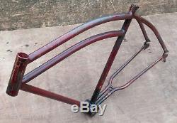 1936 Vintage Prewar Colson Bicycle Long FRAME XL Cruiser Motor Bike Schwinn Q