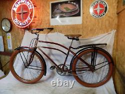 1937 Hawthorne Prewar Eagle Zep Fastback Bike Cwc Schwinn Vintage Elgin Rat Rod