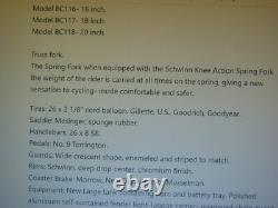 1938 Prewar Schwinn Model BC 117 Men's Standard Motorbike Bicycle Straight Bar