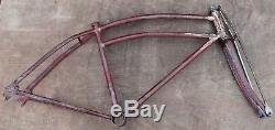 1938 Vintage Prewar Colson Bicycle FRAME TRUSS FORK BADGE Cruiser Schwinn Q Bike