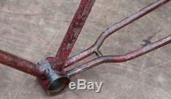 1938 Vintage Prewar Colson Bicycle FRAME TRUSS FORK BADGE Cruiser Schwinn Q Bike