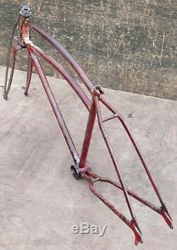 1938 Vintage Prewar Colson Bicycle FRAME TRUSS FORK BADGE Cruiser Schwinn Q Bike