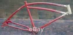 1939 Prewar Schwinn DX Bicycle Springer Fork FRAME Vintage Klunker Cruiser Bike