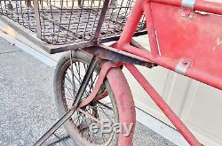 1939 Schwinn Cycle Truck Vintage Pre War Big Basket Delivery Bicycle