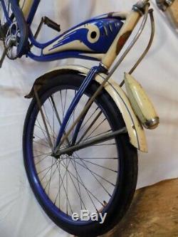 1939 Schwinn Prewar Pullman Cruiser Tank Bike Vintage Hollywood Motorbike B6 DX