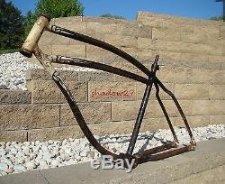 1940 SCHWINN DX BICYCLE FRAME VINTAGE HOT RAT ROD PREWAR LINCOLN EXCELSIOR 40s