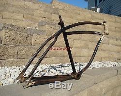1940 SCHWINN DX BICYCLE FRAME VINTAGE HOT RAT ROD PREWAR LINCOLN EXCELSIOR 40s