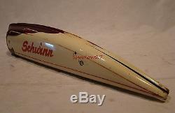 1940s-1950s SCHWINN DELUXE HORNET BICYCLE HORN TANK PANTHER S2 VINTAGE MAROON 50