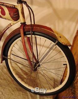 1940s SCHWINN DX PACKARD MENS TANK BICYCLE CRUISER HOT/RAT ROD VINTAGE ANTIQUE