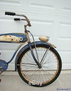 1940s SCHWINN HORNET MENS TANK BICYCLE CRUISER HOT/RAT ROD VINTAGE ANTIQUE