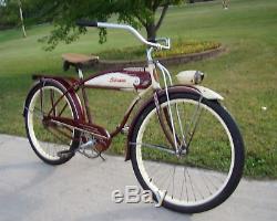 1940s SCHWINN HORNET STRAIGHT BAR MENS TANK BICYCLE PANTHER B6 DX VINTAGE 1950s