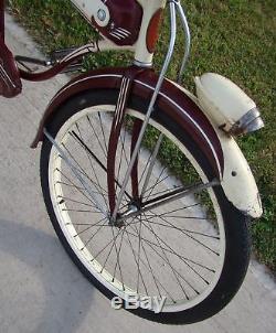1940s SCHWINN HORNET STRAIGHT BAR MENS TANK BICYCLE PANTHER B6 DX VINTAGE 1950s