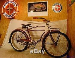 1940s SCHWINN LIBERTY DX MENS VINTAGE CRUISER BICYCLE SKIPTOOTH B6 1950s ANTIQUE