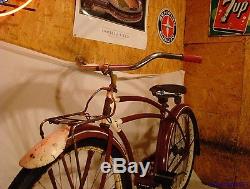 1940s SCHWINN LIBERTY DX MENS VINTAGE CRUISER BICYCLE SKIPTOOTH B6 1950s ANTIQUE