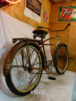 1940s SCHWINN PACKARD RAT ROD CRUISER BIKE VINTAGE B6 PANTHER HORNET BARN FIND