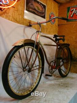 1940s SCHWINN PACKARD RAT ROD CRUISER BIKE VINTAGE B6 PANTHER HORNET BARN FIND