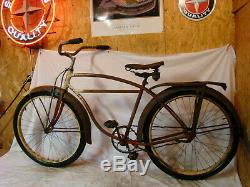 1940s SCHWINN PACKARD RAT ROD CRUISER BIKE VINTAGE B6 PANTHER HORNET BARN FIND