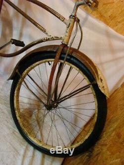 1940s SCHWINN PACKARD RAT ROD CRUISER BIKE VINTAGE B6 PANTHER HORNET BARN FIND