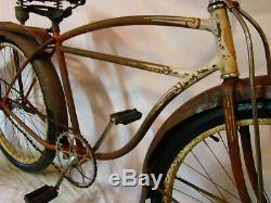 1940s SCHWINN PACKARD RAT ROD CRUISER BIKE VINTAGE B6 PANTHER HORNET BARN FIND