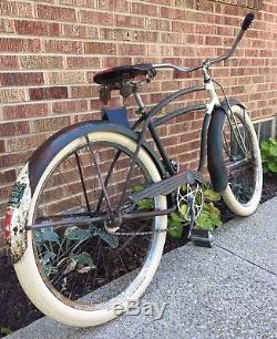 1946-1947 Vintage Schwinn DX Skip Tooth Ballooner Bicycle Patina Cruiser Rat Rod
