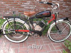 1947 Whizzer H Motor On An Vintage Schwinn Bicycle Restored