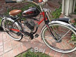 1947 Whizzer H Motor On An Vintage Schwinn Bicycle Restored