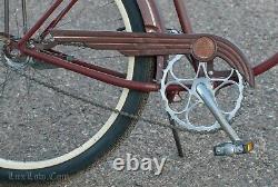 1948 Maroon Vintage AS Schwinn DX Bicycle Skiptooth Chain Cruiser Bike S2 Wheels