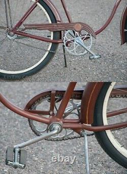 1948 Maroon Vintage AS Schwinn DX Bicycle Skiptooth Chain Cruiser Bike S2 Wheels