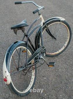 1949 Black Vintage AS Schwinn DX Bicycle Skiptooth Chain Cruiser Bike S2 Wheels