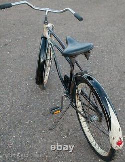 1949 Black Vintage AS Schwinn DX Bicycle Skiptooth Chain Cruiser Bike S2 Wheels