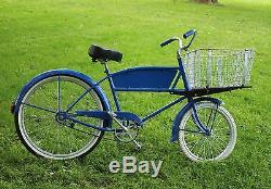 1949 Blue Schwinn Cycle Truck Vintage Delivery Bicycle Bike