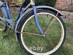 1949 Blue/White Schwinn Antique Vintage Womens Bicycle-Rides Great