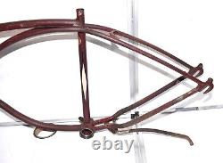 1949 Schwinn B6 Streamliner Bicycle FRAME & HEAD BADGE 26 Mens Balloon Bike