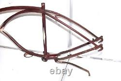 1949 Schwinn B6 Streamliner Bicycle FRAME & HEAD BADGE 26 Mens Balloon Bike