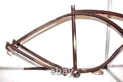 1949 Schwinn B6 Streamliner Bicycle FRAME & HEAD BADGE 26 Mens Balloon Bike