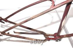 1949 Schwinn B6 Streamliner Bicycle FRAME & HEAD BADGE 26 Mens Balloon Bike