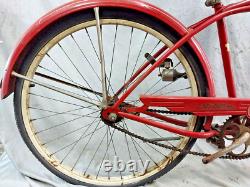 1949 Schwinn Spitfire Vintage Cruiser Bike 19 Large Single Speed Steel Ship USA