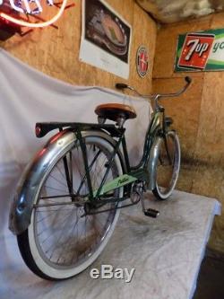 1950 Schwinn Green Panther Ladies Vintage Cruiser Bicycle Springer Phantom S2 50