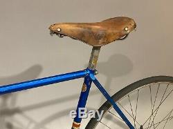 1950's Schwinn Paramount Track Bicycle Blue Vintage Original Paint Brooks