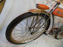 1950s JC HIGGINS MENS TANK BIKE VINTAGE COLORFLOW ELGIN SCHWINN DELUXE SKIPTOOTH