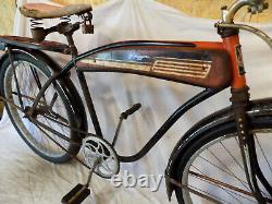 1950s JC HIGGINS MENS VINTAGE RAT ROD TANK BIKE ELGIN SCHWINN TANK SKIPTOOTH 50