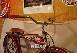 1950s SCHWINN EXCELSIOR MENS B6 TANK BICYCLE STREAMLINER VINTAGE ANTIQUE S2 RACK