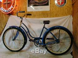 1950s SCHWINN HORNET LADIES VINTAGE BICYCLE BLUE PANTHER TYPHOON SPITFIRE B6 S2