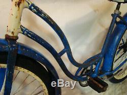 1950s SCHWINN HORNET LADIES VINTAGE BICYCLE BLUE PANTHER TYPHOON SPITFIRE B6 S2